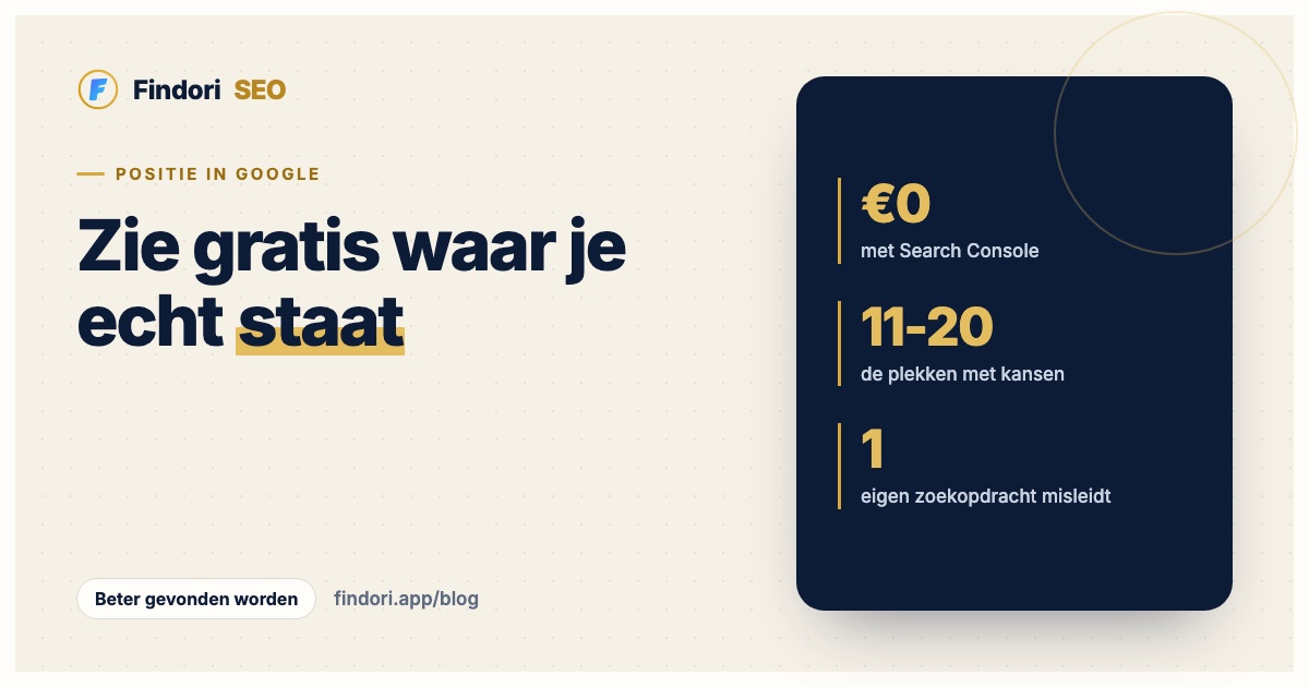 Je positie in Google checken: zo zie je gratis waar je staat