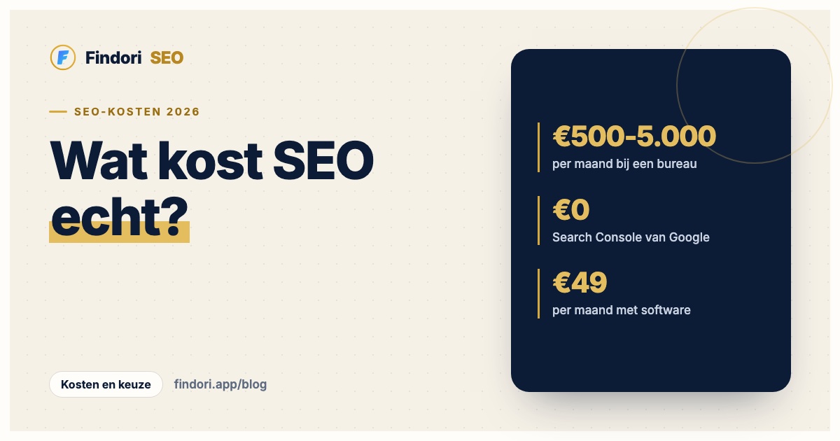 Wat kost SEO? SEO-kosten voor het mkb in 2026
